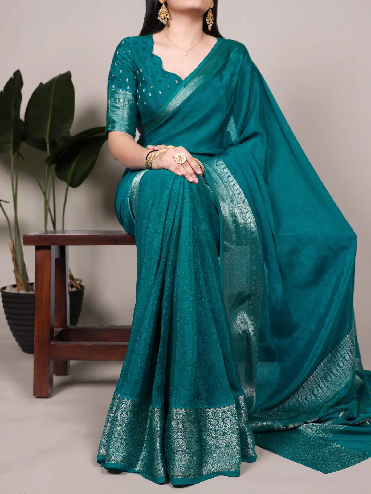 YNF 7916 Teal Chinon Saree with Zari Work. Wedding, Party, Festive, Events Festive Deal ₹1699. Delivery 4-6 Working Days. Shop now. | Designer Sarees, Sarees, Bollywood Sarees, Creative Sarees, Embroidered Sarees, Ethnic Saree, Modern Digital sarees, Party Wear Sarees