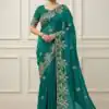 JR 656 Teal Soft Organza Silk Saree Perfect for Wedding, Party, Durga Puja, Baisakhi, Temple Visit – . Affordable Price ₹1799. Delivery 4-6 Working D | Sarees, Bollywood Sarees, Creative Sarees, Designer Sarees, Embroidered Sarees, Ethnic Saree, Modern Digital sarees, Party Wear Sarees