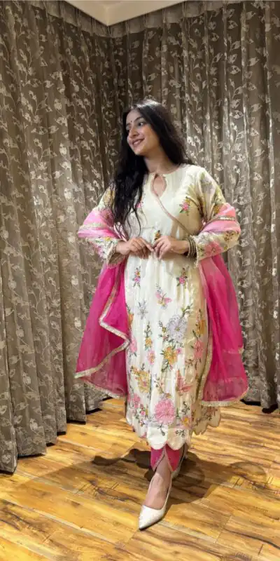 BE 418 White in White Chinon Embroidery Work & Lace Work Salwar Suit . Festive Deal ₹2499. Delivery 4-6 Working Days. Shop now. | Jump Suits, Tops & Bottoms, Track Suits, Salwar suit, Casual Suits, Creative suits, Designer Suits, Palazzo Suits, Party Wear Suits, Patiala Suits, Straight Suits, Trendy Wear