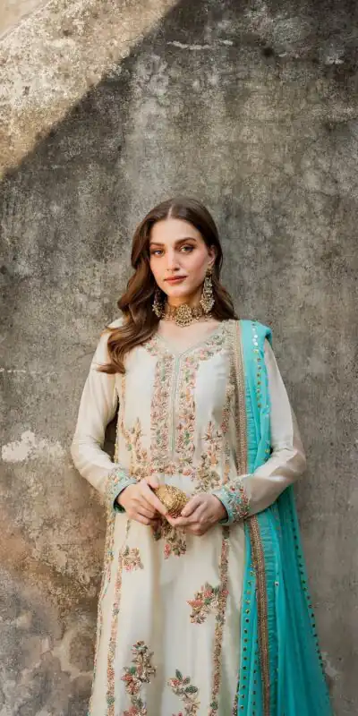 AD 220 White in Organza Silk Embroidery Work & Lace Work Salwar Suit . Grab it for ₹2449. Delivery 4-6 Working Days. Shop now. | Jump Suits, Tops & Bottoms, Track Suits, Salwar suit, Casual Suits, Creative suits, Designer Suits, Palazzo Suits, Party Wear Suits, Patiala Suits, Straight Suits, Trendy Wear