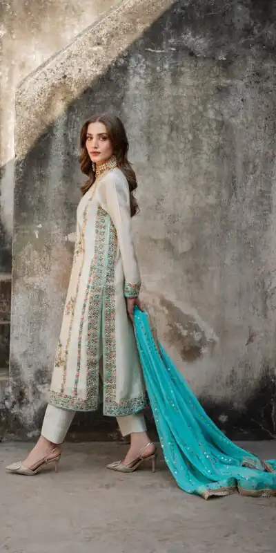 AD 220 White in Organza Silk Embroidery Work & Lace Work Salwar Suit . Grab it for ₹2449. Delivery 4-6 Working Days. Shop now. | Jump Suits, Tops & Bottoms, Track Suits, Salwar suit, Casual Suits, Creative suits, Designer Suits, Palazzo Suits, Party Wear Suits, Patiala Suits, Straight Suits, Trendy Wear