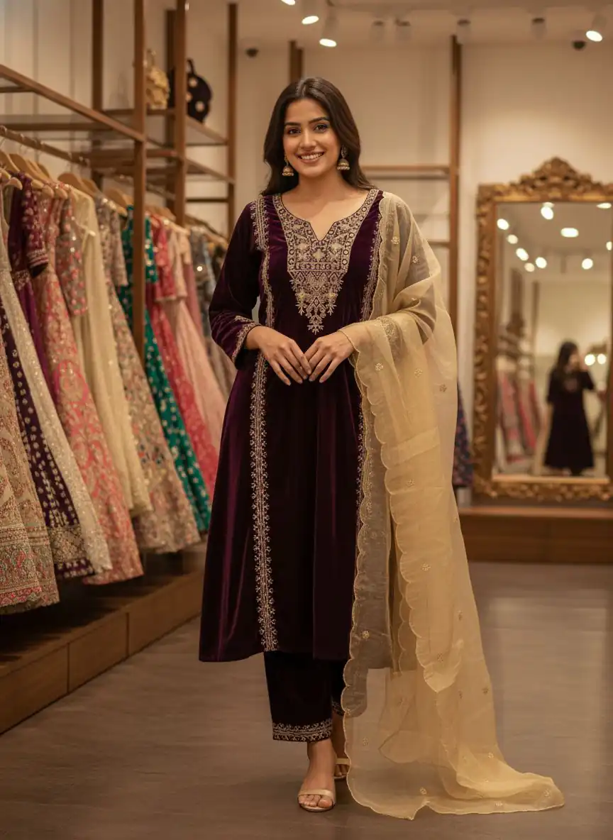 ST 1150 Wine in 9000 Velvet Cut Work & Embroidery Work Salwar Suit . Grab it for ₹1999. Delivery 4-6 Working Days. Shop now. | Jump Suits, Tops & Bottoms, Track Suits, Salwar suit, Casual Suits, Creative suits, Designer Suits, Palazzo Suits, Party Wear Suits, Patiala Suits, Straight Suits, Trendy Wear