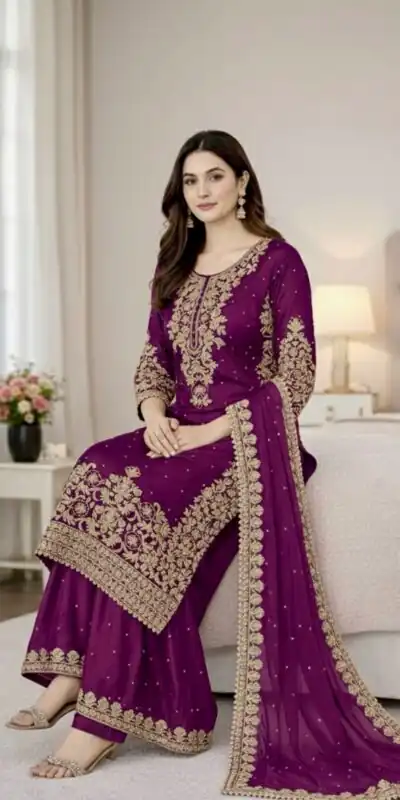 SSR 535 Wine Color in Organza Silk Embroidery Work Salwar Suit . Available at ₹2399 only. Delivery 4-6 Working Days. Shop now. | Jump Suits, Tops & Bottoms, Track Suits, Salwar suit, Casual Suits, Creative suits, Designer Suits, Palazzo Suits, Party Wear Suits, Patiala Suits, Straight Suits, Trendy Wear