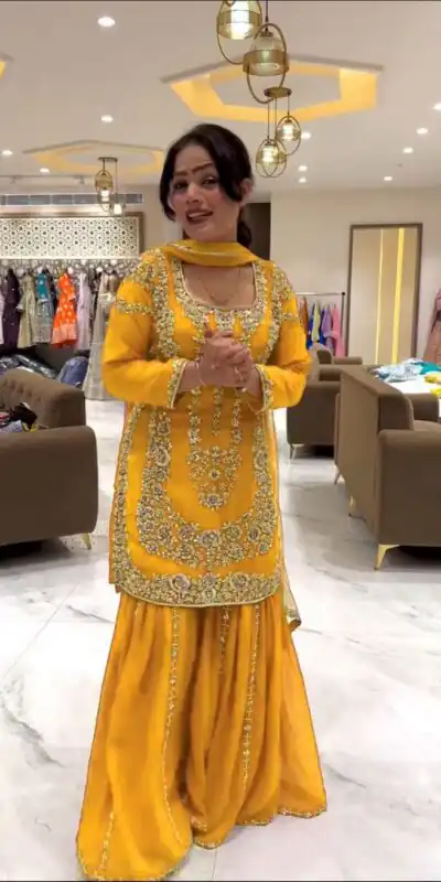 RTC 5896 Yellow in Faux Georgette Lace Work Salwar Suit . Wedding, Party, Festive, Events Best Price ₹2399. Delivery 4-6 Working Days. Shop now. | Jump Suits, Tops & Bottoms, Track Suits, Salwar suit, Casual Suits, Creative suits, Designer Suits, Palazzo Suits, Party Wear Suits, Patiala Suits, Straight Suits, Trendy Wear