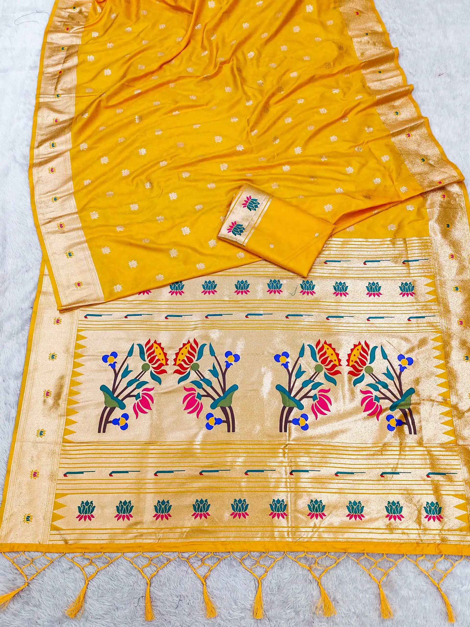 MB 2 Yellow Paithani Silk Saree with Lace Work & Zari Work. Introductory Price ₹2049. Delivery 4-6 Working Days. Shop now. | Designer Sarees, Sarees, Bollywood Sarees, Creative Sarees, Embroidered Sarees, Ethnic Saree, Modern Digital sarees, Party Wear Sarees