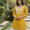 INLI Charmi vol 3 Yellow Rayon Thread Work Kurti . Wedding, Party, Festive, Events Affordable Price ₹1349. Delivery 4-6 Working Days. Shop now. | Kurti, Bollywood Kurti, Creative Kurtis, Designer Kurti, Party Wear Kurti, Selfie Kurti