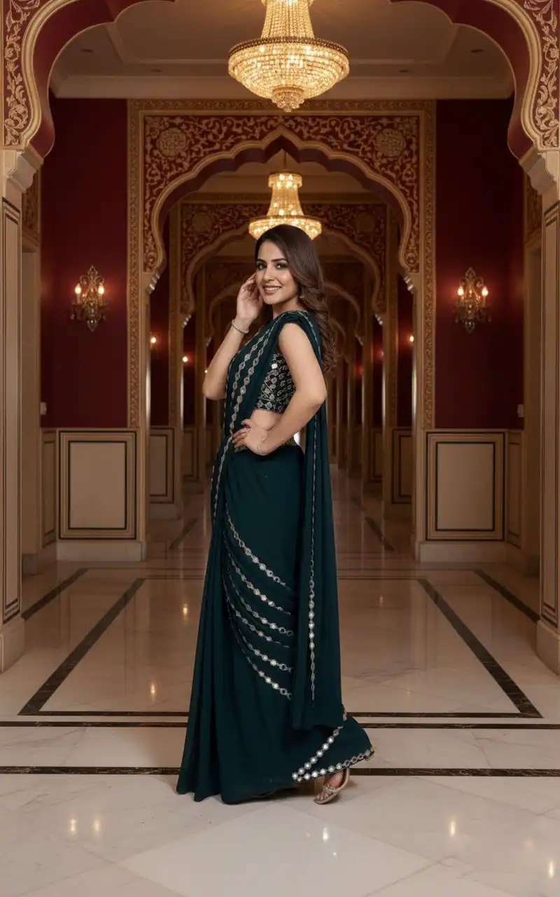 BD 1823 Black Faux Georgette Saree Perfect for Wedding, Party, Family Gatherings, Onam, Bridal Wear – . Best Price ₹2149. Delivery 4-6 Working Days. | Designer Sarees, Sarees, Bollywood Sarees, Creative Sarees, Embroidered Sarees, Ethnic Saree, Modern Digital sarees, Party Wear Sarees