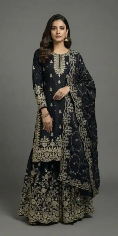 SRK 5319 Black in Organza Silk Embroidery Work & Lace Work Salwar Suit . Now at just ₹2549. Delivery 4-6 Working Days. Shop now. | Jump Suits, Salwar suit, Casual Suits, Creative suits, Designer Suits, Palazzo Suits, Party Wear Suits, Patiala Suits, Straight Suits