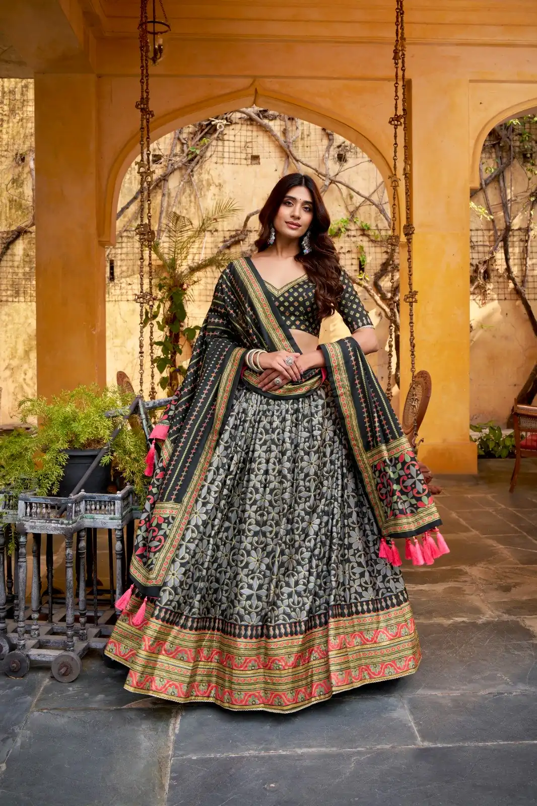 LNB 1201 Black Tasar Silk Lehenga Choli Perfect for Wedding, Party, Traditional Day, Sangeet, Housewarming – . Introductory Price ₹2499. Delivery 4- | Lehenga, Bollywood Lehenga, Creative Lehenga, Designer Lehenga, Embroidered Lehenga, Party Wear Lehenga