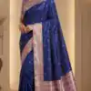 MB 3325 Blue in Color Banarasi Silk Zari Work & Lace Work Saree . Now at just ₹1949. Delivery 4-6 Working Days. Shop now. | Designer Sarees, Sarees, Bollywood Sarees, Creative Sarees, Embroidered Sarees, Ethnic Saree, Modern Digital sarees, Party Wear Sarees