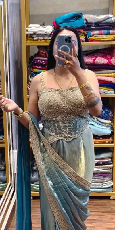 ST 1155 Blue in Fandy Satin Lace Work & Embroidery Work Saree . Special Price ₹2149. Delivery 4-6 Working Days. Shop now. | Designer Sarees, Sarees, Bollywood Sarees, Creative Sarees, Embroidered Sarees, Ethnic Saree, Modern Digital sarees, Party Wear Sarees