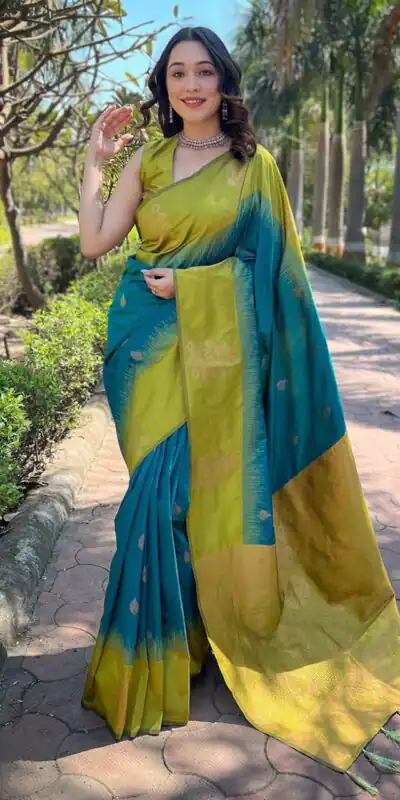 KPR 221 Blue Soft Lichi Silk Saree Perfect for Wedding, Party, Raksha Bandhan, Sangeet, Eid – . Get it for ₹1449. Delivery 4-6 Working Days. | Designer Sarees, Sarees, Bollywood Sarees, Creative Sarees, Embroidered Sarees, Ethnic Saree, Modern Digital sarees, Party Wear Sarees