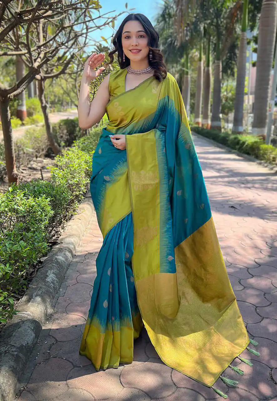 KPR 221 Blue Soft Lichi Silk Saree Perfect for Wedding, Party, Raksha Bandhan, Sangeet, Eid – . Get it for ₹1449. Delivery 4-6 Working Days. | Designer Sarees, Sarees, Bollywood Sarees, Creative Sarees, Embroidered Sarees, Ethnic Saree, Modern Digital sarees, Party Wear Sarees