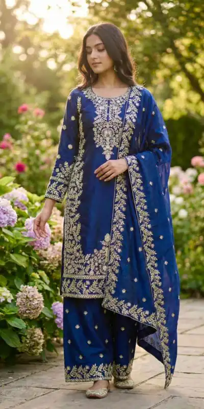 SRK 5316 Blue Organza Silk Salwar Suit Perfect for Wedding, Party, Makar Sankranti, Eid, Durga Puja – . Affordable Price ₹2149. Delivery 4-6 Workin | Jump Suits, Tops & Bottoms, Track Suits, Salwar suit, Casual Suits, Creative suits, Designer Suits, Palazzo Suits, Party Wear Suits, Patiala Suits, Straight Suits, Trendy Wear