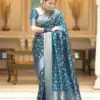 KPR 208 Blue in Color Soft Lichi Silk Designer Work Saree . Available at ₹1399 only. Delivery 4-6 Working Days. Shop now. | Designer Sarees, Sarees, Bollywood Sarees, Creative Sarees, Embroidered Sarees, Ethnic Saree, Modern Digital sarees, Party Wear Sarees