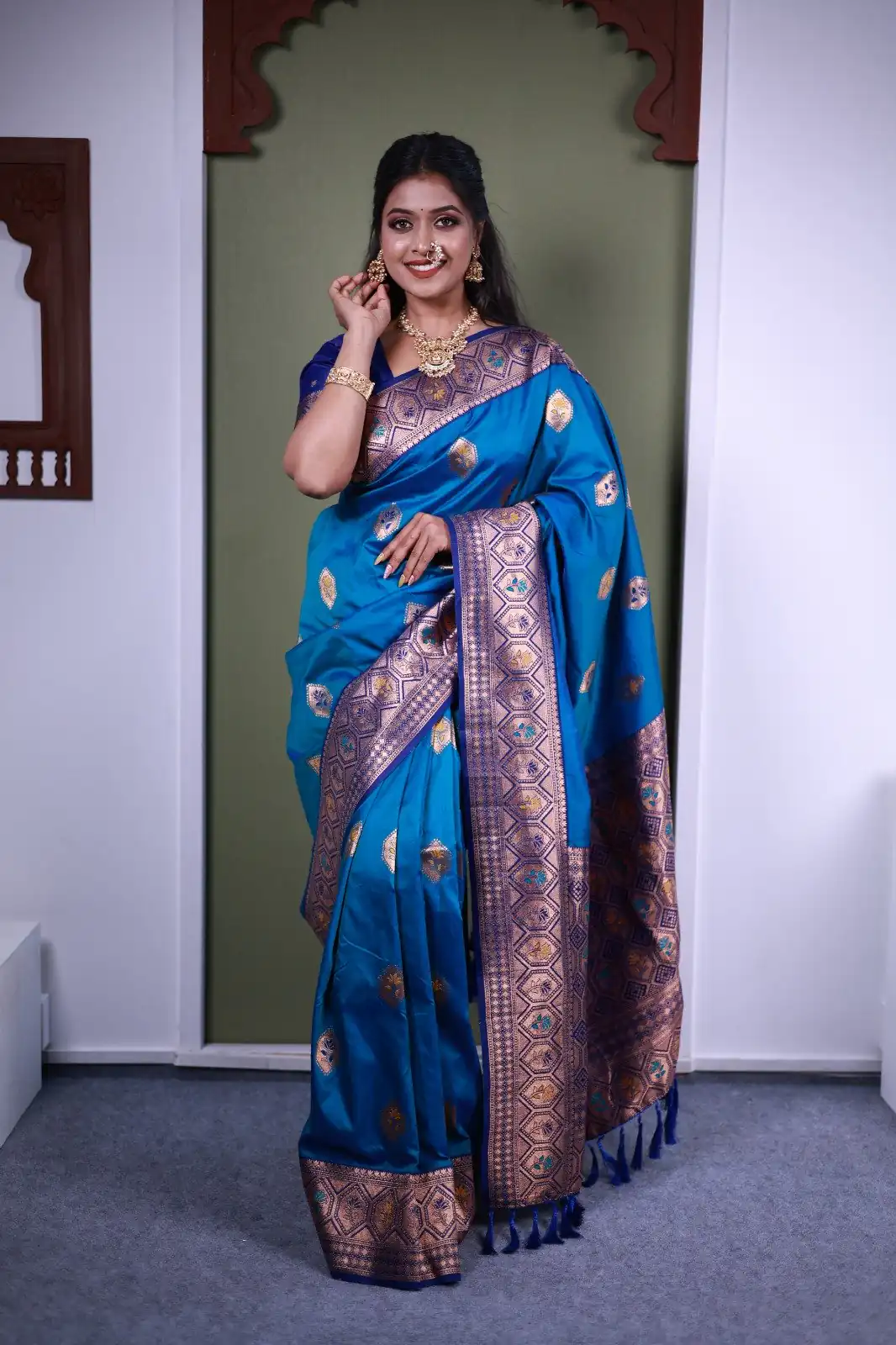 MB 22 Blue Soft Paithani Silk Saree with Zari Work & Lace Work. Affordable Price ₹2399. Delivery 4-6 Working Days. Shop now. | Designer Sarees, Sarees, Bollywood Sarees, Creative Sarees, Embroidered Sarees, Ethnic Saree, Modern Digital sarees, Party Wear Sarees
