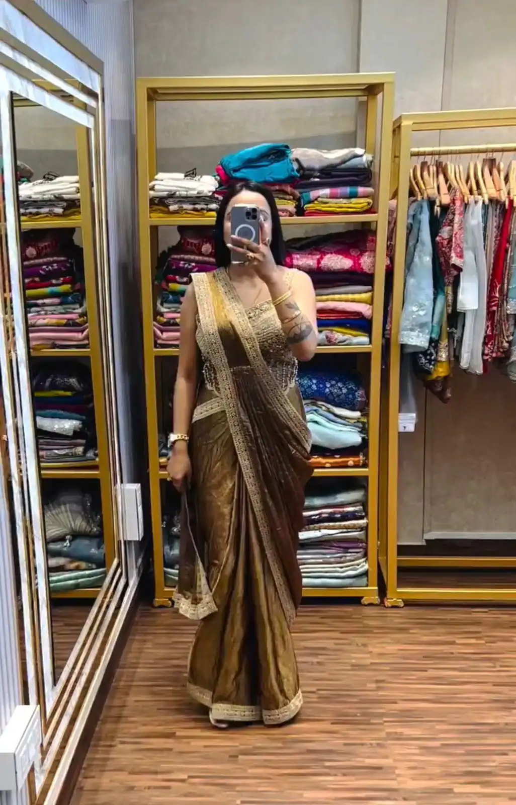 ST 1155 Brown in Fandy Satin Lace Work & Embroidery Work Saree . Special Price ₹2149. Delivery 4-6 Working Days. Shop now. | Designer Sarees, Sarees, Bollywood Sarees, Creative Sarees, Embroidered Sarees, Ethnic Saree, Modern Digital sarees, Party Wear Sarees