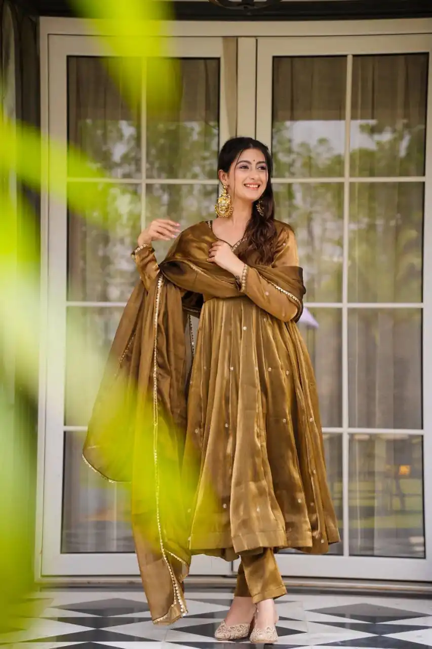 RTC 5897 Brown in Organza Silk Lace Border & Lace Work Salwar Suit . Grab it for ₹2099. Delivery 4-6 Working Days. Shop now. | Jump Suits, Tops & Bottoms, Track Suits, Salwar suit, Casual Suits, Creative suits, Designer Suits, Palazzo Suits, Party Wear Suits, Patiala Suits, Straight Suits, Trendy Wear