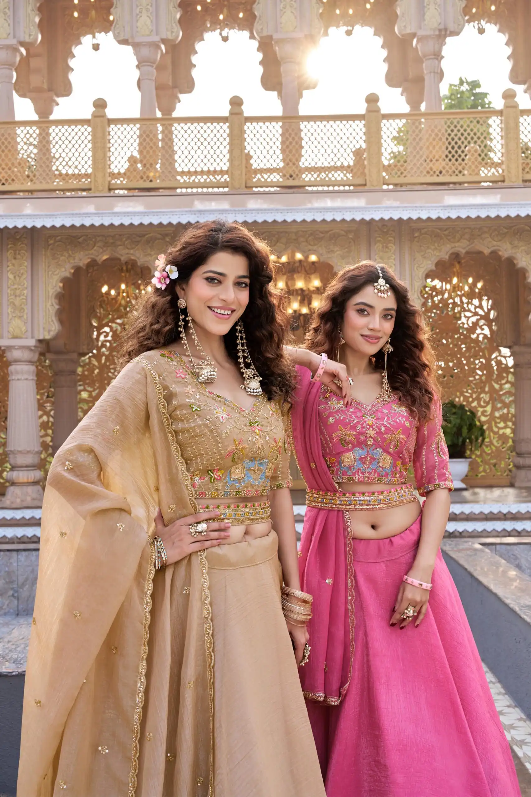 Ram 160 Chiku Color Crunchy Lehenga Choli with Embroidery Work. Online Festive Deal ₹3199. Delivery 4-6 Working Days. Shop now. | Lehenga, Bollywood Lehenga, Creative Lehenga, Designer Lehenga, Embroidered Lehenga, Party Wear Lehenga