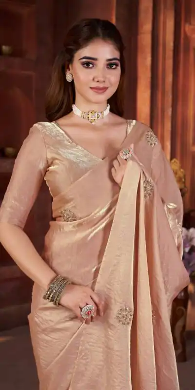 BT 3142 Cream Fandy Satin Silk Saree Perfect for Wedding, Party, Karwa Chauth, Reception, Pooja – . Festive Deal ₹1999. Delivery 4-6 Working Days. | Designer Sarees, Sarees, Bollywood Sarees, Creative Sarees, Embroidered Sarees, Ethnic Saree, Modern Digital sarees, Party Wear Sarees