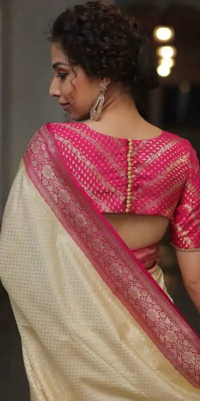 KPR 279 Cream Soft Lichi Silk Saree Perfect for Wedding, Party, Raksha Bandhan, Sangeet, Eid – . Get it for ₹1449. Delivery 4-6 Working Days. | Designer Sarees, Sarees, Bollywood Sarees, Creative Sarees, Embroidered Sarees, Ethnic Saree, Modern Digital sarees, Party Wear Sarees