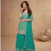 FC 7518 Firozi Chinon Salwar Suit Perfect for Wedding, Party, Diwali, Durga Puja, Temple Visit – . Festive Deal ₹3099. Delivery 4-6 Working Days. | Jump Suits, Tops & Bottoms, Track Suits, Salwar suit, Casual Suits, Creative suits, Designer Suits, Palazzo Suits, Party Wear Suits, Patiala Suits, Straight Suits, Trendy Wear