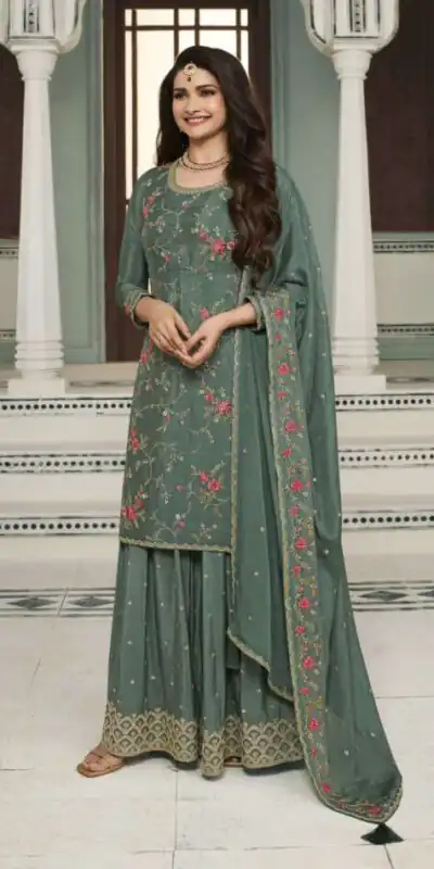 FC AVANTI 66301 Green Chinon Salwar Suit Perfect for Wedding, Party, Traditional Day, Durga Puja, Makar Sankranti – . Get it for ₹3049. Delivery 4-6 Wor | Jump Suits, Salwar suit, Casual Suits, Creative suits, Designer Suits, Palazzo Suits, Party Wear Suits, Patiala Suits, Straight Suits