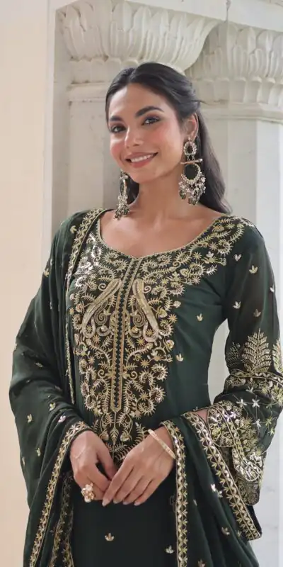 KA 1219 Green Faux Blooming Salwar SuitPerfect for Wedding, Party, Pongal, Baisakhi, Housewarming – . Now at just ₹2149. Delivery 4-6 Working Days. | Jump Suits, Salwar suit, Casual Suits, Creative suits, Designer Suits, Palazzo Suits, Party Wear Suits, Patiala Suits, Straight Suits