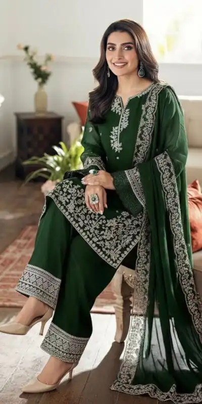 KF 1698 Green in French Crap Embroidery Work & Cut Work Salwar Suit . Introductory Price ₹2049. Delivery 4-6 Working Days. Shop now. | Jump Suits, Salwar suit, Casual Suits, Creative suits, Designer Suits, Palazzo Suits, Party Wear Suits, Patiala Suits, Straight Suits