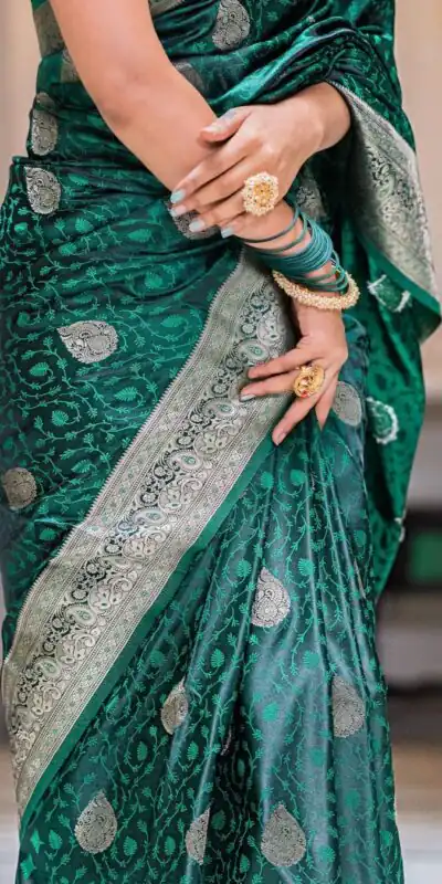 KPR 252 Green in Soft Lichi Silk Lace Work & Lace Border Saree. Affordable Price ₹1449. Delivery 4-6 Working Days. Shop now. | Designer Sarees, Sarees, Bollywood Sarees, Creative Sarees, Embroidered Sarees, Ethnic Saree, Modern Digital sarees, Party Wear Sarees