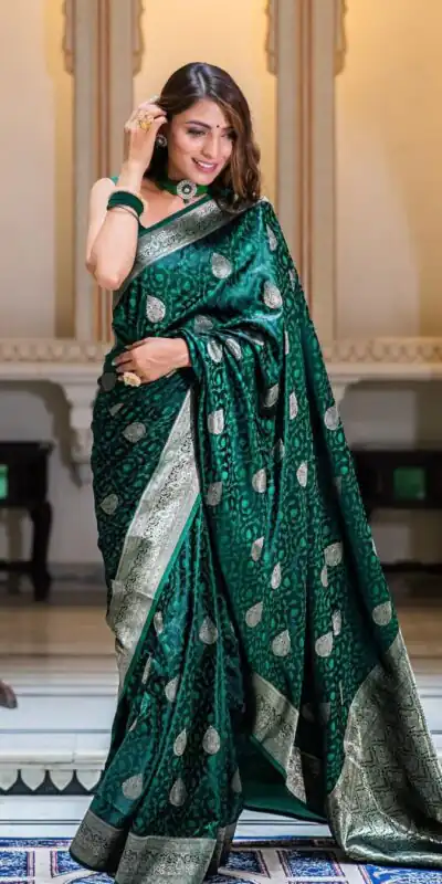 KPR 252 Green in Soft Lichi Silk Lace Work & Lace Border Saree. Affordable Price ₹1449. Delivery 4-6 Working Days. Shop now. | Designer Sarees, Sarees, Bollywood Sarees, Creative Sarees, Embroidered Sarees, Ethnic Saree, Modern Digital sarees, Party Wear Sarees