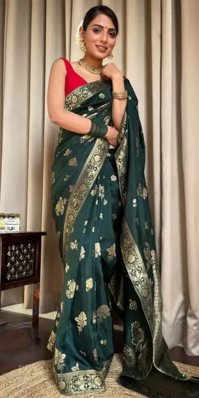 KPR 226 Green Soft Lichi Silk Saree Perfect for Wedding, Party, Raksha Bandhan, Sangeet, Eid – . Get it for ₹1399. Delivery 4-6 Working Days. | Designer Sarees, Sarees, Bollywood Sarees, Creative Sarees, Embroidered Sarees, Ethnic Saree, Modern Digital sarees, Party Wear Sarees