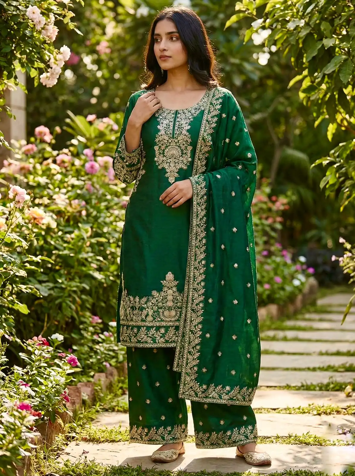 SRK 5316 Green Organza Silk Salwar Suit Perfect for Wedding, Party, Makar Sankranti, Eid, Durga Puja – . Affordable Price ₹2149. Delivery 4-6 Workin | Jump Suits, Salwar suit, Casual Suits, Creative suits, Designer Suits, Palazzo Suits, Party Wear Suits, Patiala Suits, Straight Suits