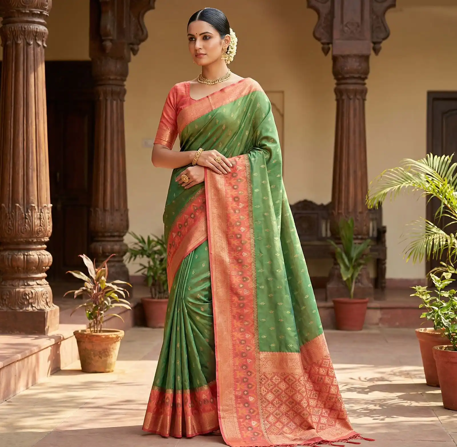 MB 6140 Green in Color Pochampalli Silk Lace Work & Zari Work Saree . Get it for ₹2049. Delivery 4-6 Working Days. Shop now. | Designer Sarees, Sarees, Bollywood Sarees, Creative Sarees, Embroidered Sarees, Ethnic Saree, Modern Digital sarees, Party Wear Sarees