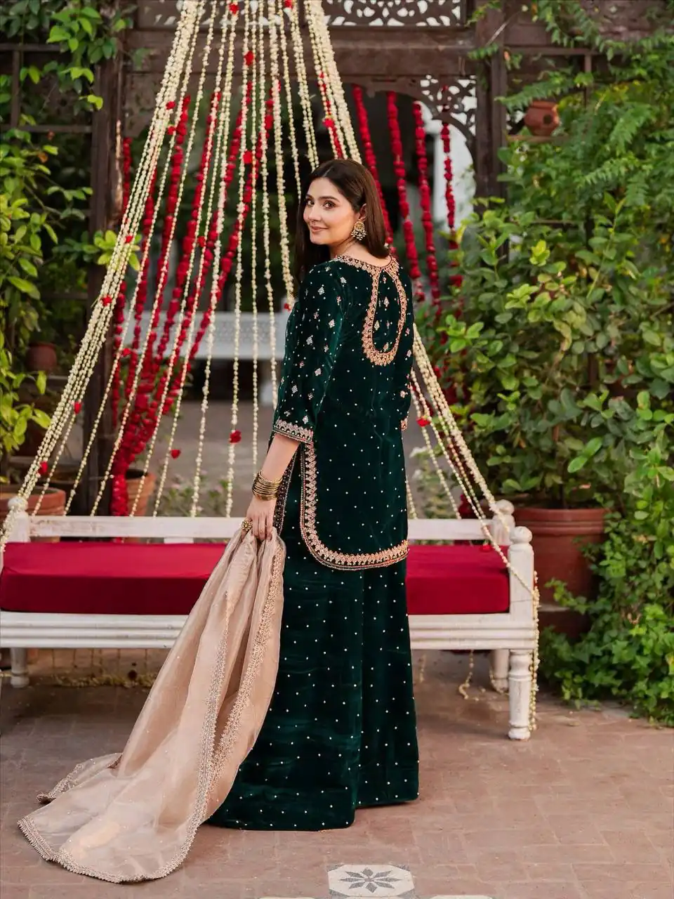 KF 1707 Green with Embroidery Work & Lace Work Viscose Velvet Salwar Suit . Introductory Price ₹2399. Delivery 4-6 Working Days. Shop now. | Jump Suits, Salwar suit, Casual Suits, Creative suits, Designer Suits, Palazzo Suits, Party Wear Suits, Patiala Suits, Straight Suits