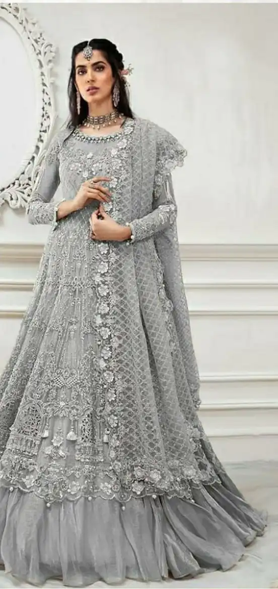 FC 108 Grey in Heavy Net Stone Work & Embroidery Work Salwar Suit . Get it for ₹2149. Delivery 4-6 Working Days. Shop now. | Jump Suits, Salwar suit, Casual Suits, Creative suits, Designer Suits, Palazzo Suits, Party Wear Suits, Patiala Suits, Straight Suits