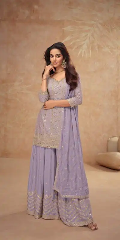 FC 7518 Lavender Chinon Salwar Suit Perfect for Wedding, Party, Diwali, Durga Puja, Temple Visit – . Festive Deal ₹3099. Delivery 4-6 Working Days. | Jump Suits, Tops & Bottoms, Track Suits, Salwar suit, Casual Suits, Creative suits, Designer Suits, Palazzo Suits, Party Wear Suits, Patiala Suits, Straight Suits, Trendy Wear