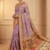 MS 547 Lavender with Lace Work & Zari Work. Soft Pashmina Saree Exclusive Offer ₹2999. Delivery 4-6 Working Days. Shop now. | Designer Sarees, Sarees, Bollywood Sarees, Creative Sarees, Embroidered Sarees, Ethnic Saree, Modern Digital sarees, Party Wear Sarees