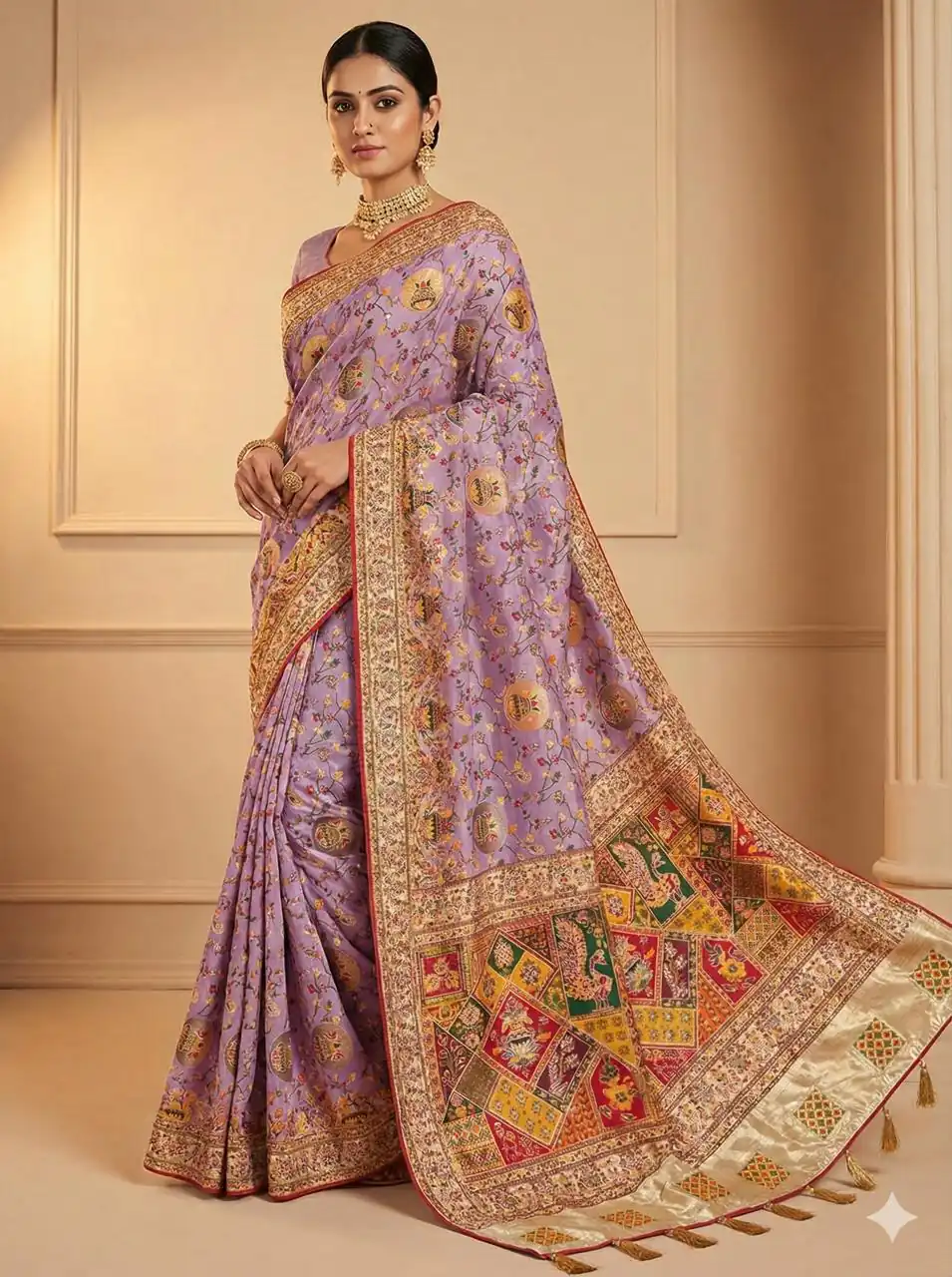 MS 547 Lavender with Lace Work & Zari Work. Soft Pashmina Saree Exclusive Offer ₹2999. Delivery 4-6 Working Days. Shop now. | Designer Sarees, Sarees, Bollywood Sarees, Creative Sarees, Embroidered Sarees, Ethnic Saree, Modern Digital sarees, Party Wear Sarees