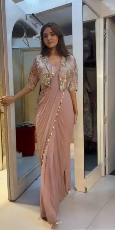 BB 59 Light Peach Crep Silk Saree. Perfect for Wedding, Party, Pongal, Reception, Housewarming – Introductory Price ₹2399. Delivery 4-6 Working | Designer Sarees, Sarees, Bollywood Sarees, Creative Sarees, Embroidered Sarees, Ethnic Saree, Modern Digital sarees, Party Wear Sarees