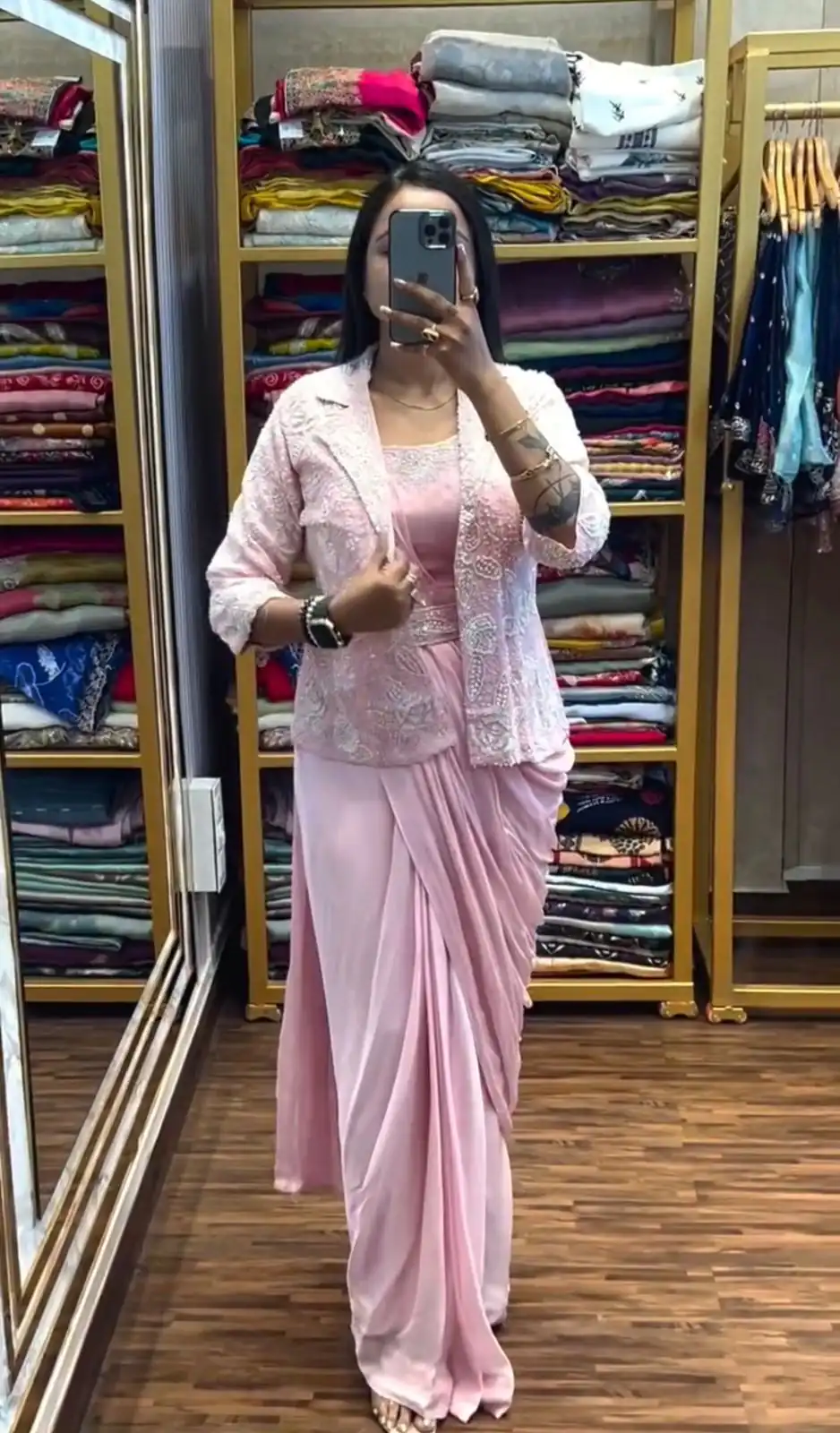 BB 58 Light Pink Chinon Silk Saree Perfect for Wedding, Party, Engagement, Baby Shower, Sangeet – . Available at ₹1999 only. Delivery 4-6 Working Day | Designer Sarees, Sarees, Bollywood Sarees, Creative Sarees, Embroidered Sarees, Ethnic Saree, Modern Digital sarees, Party Wear Sarees
