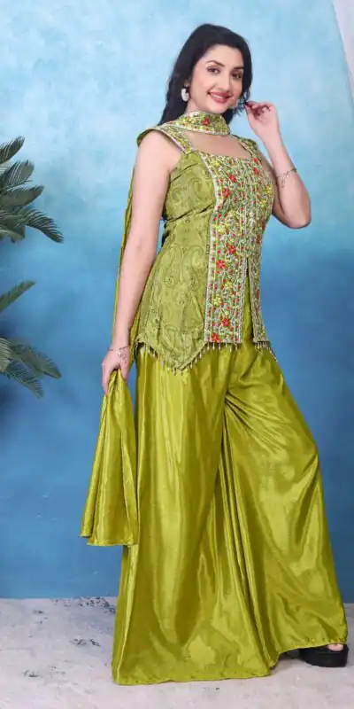 BB 16 Lime Yellow Chinon Salwar Suit Perfect for Wedding, Party, Baby Shower, Sangeet, Family Gatherings – . Grab it for ₹2099. Delivery 4-6 Wor | Jump Suits, Salwar suit, Casual Suits, Creative suits, Designer Suits, Palazzo Suits, Party Wear Suits, Patiala Suits, Straight Suits