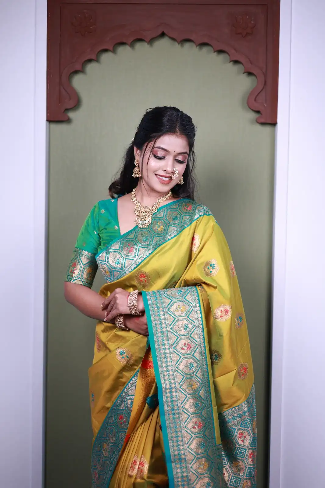 MB 22 Lime Yellow Soft Paithani Silk Saree with Zari Work & Lace Work. Affordable Price ₹2399. Delivery 4-6 Working Days. Shop now. | Designer Sarees, Sarees, Bollywood Sarees, Creative Sarees, Embroidered Sarees, Ethnic Saree, Modern Digital sarees, Party Wear Sarees