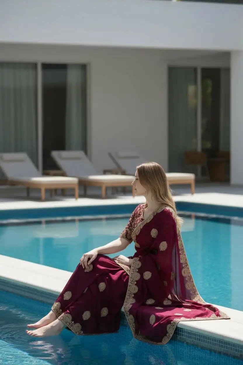 BT 442 Maroon in Fandy Satin Silk. Embroidery Work & Zari Work Saree Affordable Price ₹1999. Delivery 4-6 Working Days. Shop now. | Designer Sarees, Sarees, Bollywood Sarees, Creative Sarees, Embroidered Sarees, Ethnic Saree, Modern Digital sarees, Party Wear Sarees