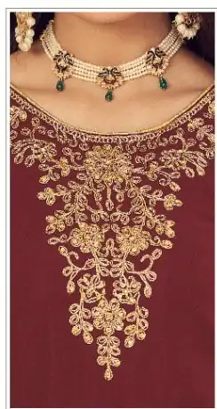 DS 1121 Maroon Georgette Salwar Suit with Stone Work. Get it for ₹1999. Wedding, Party, Festive, Events, Delivery 4-6 Working Days. Shop now. | Jump Suits, Tops & Bottoms, Track Suits, Salwar suit, Casual Suits, Creative suits, Designer Suits, Palazzo Suits, Party Wear Suits, Patiala Suits, Straight Suits, Trendy Wear