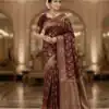 MS 451 Maroon Litchi Silk Saree with Embroidery Work & Lace Work. Available at ₹1399 only. Delivery 4-6 Working Days. Shop now. | Designer Sarees, Sarees, Bollywood Sarees, Creative Sarees, Embroidered Sarees, Ethnic Saree, Modern Digital sarees, Party Wear Sarees