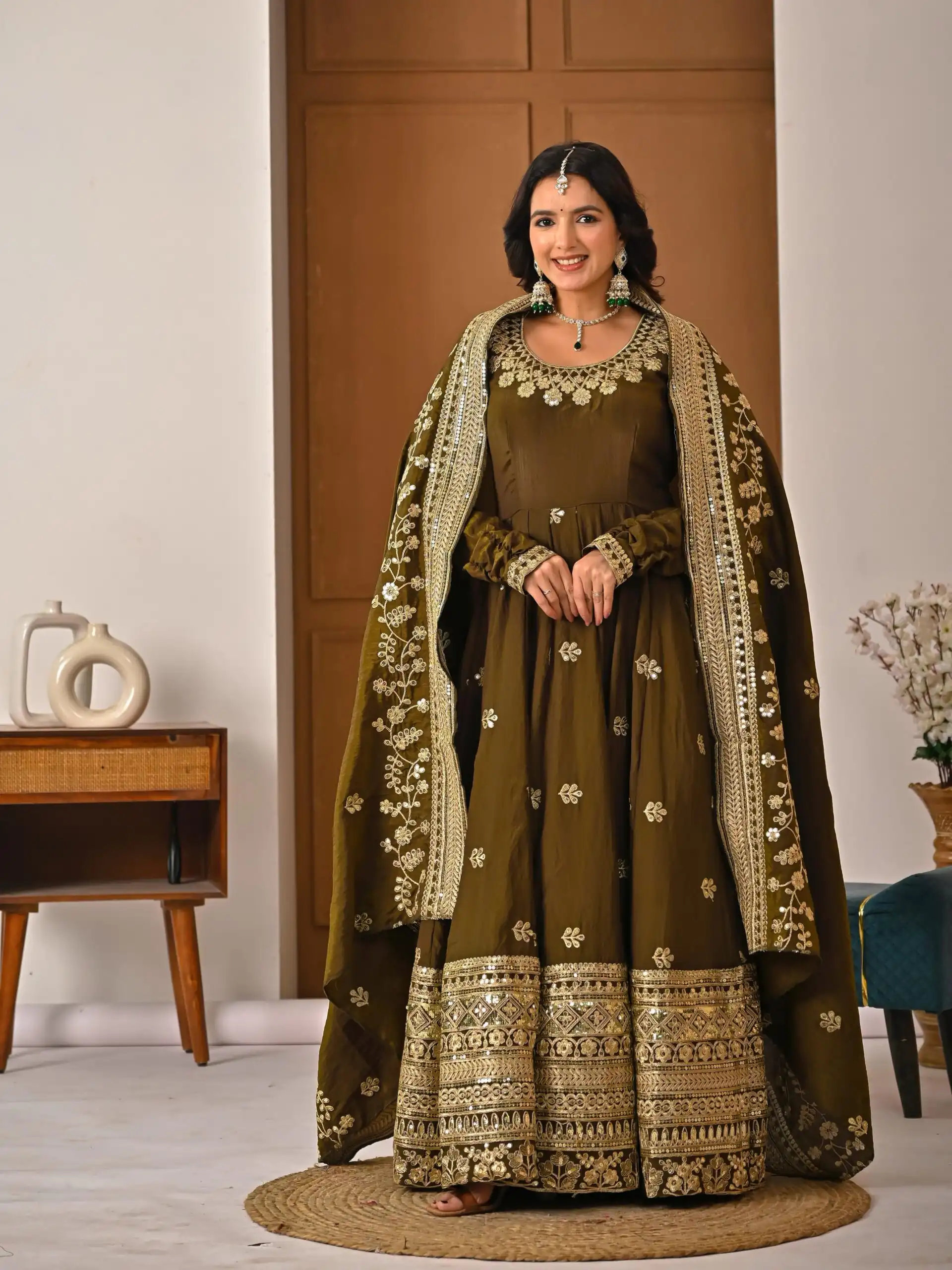 ND 5055 Mehandi NC Vichitra Silk Salwar Suit with Embroidery Work. Special Price ₹3149. Delivery 4-6 Working Days. Shop now. | Jump Suits, Salwar suit, Casual Suits, Creative suits, Designer Suits, Palazzo Suits, Party Wear Suits, Patiala Suits, Straight Suits