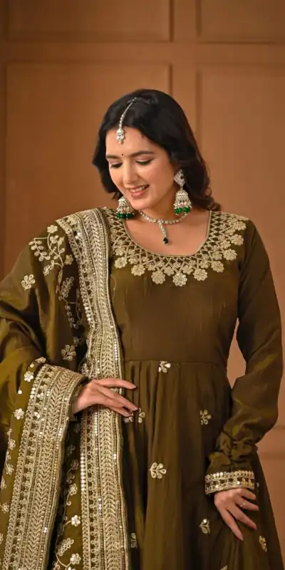 ND 5055 Mehandi NC Vichitra Silk Salwar Suit with Embroidery Work. Special Price ₹3149. Delivery 4-6 Working Days. Shop now. | Jump Suits, Salwar suit, Casual Suits, Creative suits, Designer Suits, Palazzo Suits, Party Wear Suits, Patiala Suits, Straight Suits