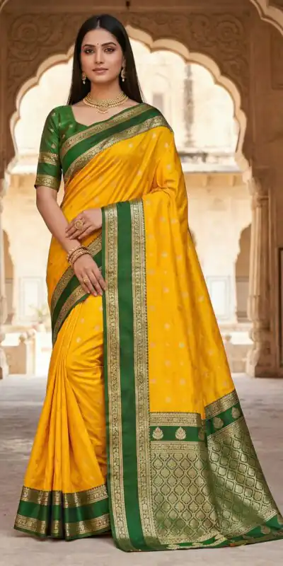 MB 3324 Mustered in Color Banarasi Silk Zari Work & Lace Work Saree . Now at just ₹1949. Delivery 4-6 Working Days. Shop now. | Designer Sarees, Sarees, Bollywood Sarees, Creative Sarees, Embroidered Sarees, Ethnic Saree, Modern Digital sarees, Party Wear Sarees