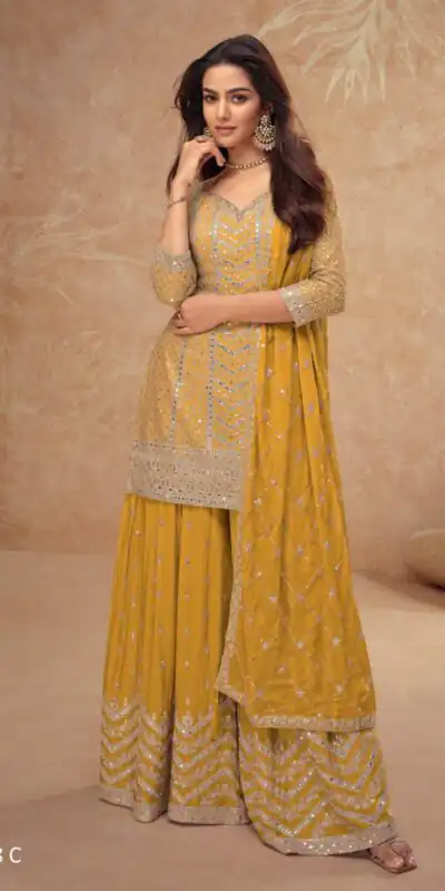FC 7518 Mustered Chinon Salwar Suit Perfect for Wedding, Party, Diwali, Durga Puja, Temple Visit – . Festive Deal ₹3099. Delivery 4-6 Working Days. | Jump Suits, Tops & Bottoms, Track Suits, Salwar suit, Casual Suits, Creative suits, Designer Suits, Palazzo Suits, Party Wear Suits, Patiala Suits, Straight Suits, Trendy Wear